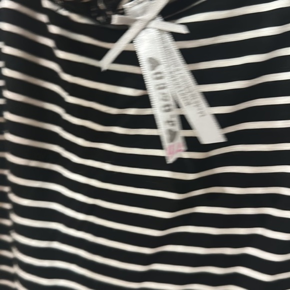 Black and white striped tank  dress sz L - Picture 4 of 5